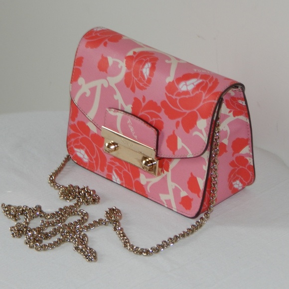 NEW FURLA JULIA FLORAL PRINT MINI CROSS BODY BAG - Picture 2 of 7